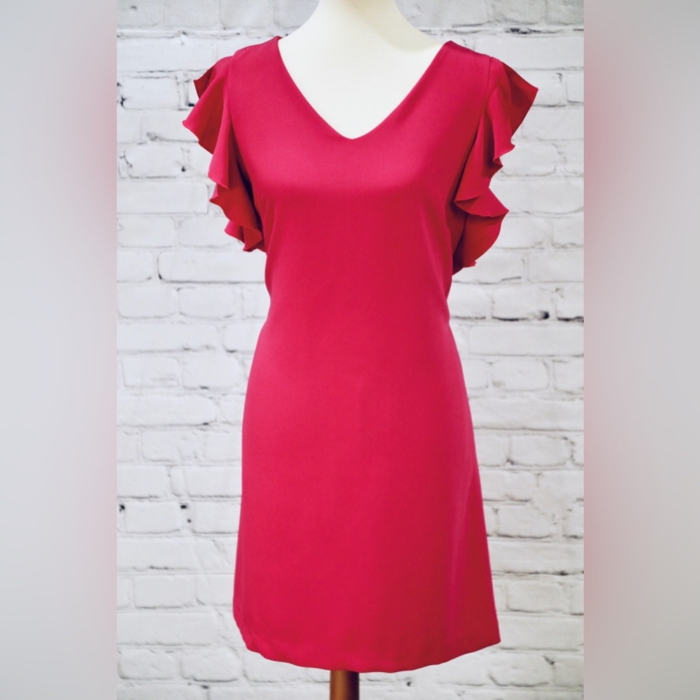 Arianna Butterfly sleeve v neck dress NWT medium